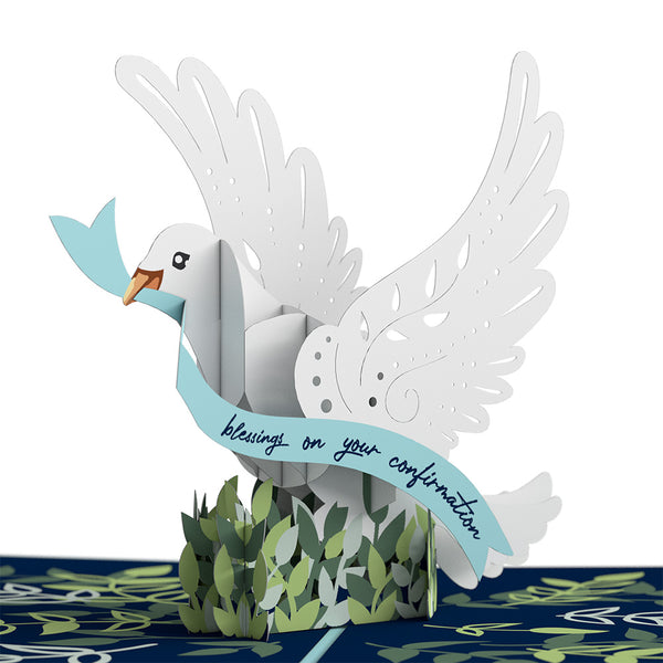 I Love Pop Confirmation Dove Pop-Up Card