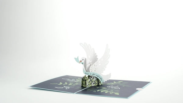 I Love Pop Confirmation Dove Pop-Up Card
