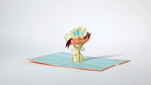 I Love Pop Congrats Trophy Pop-Up Card