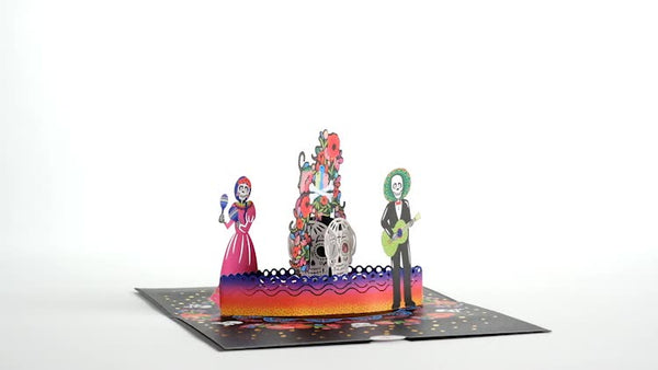 I Love Pop Día De Muertos Pop-Up Card