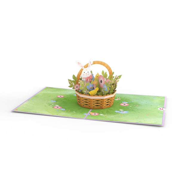 I Love Pop Easter Bunny Basket Pop-Up Card