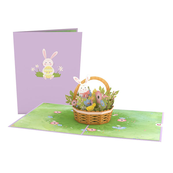 i love pop Easter Bunny Basket Pop-Up Card