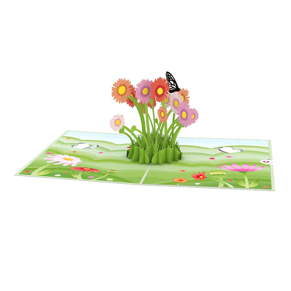 I Love Pop Easter Daisy Patch Pop-Up Card