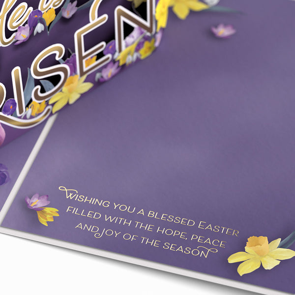 I Love Pop Easter He Is Risen Pop-Up Card
