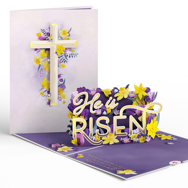 i love pop Easter He is Risen Pop-Up Card