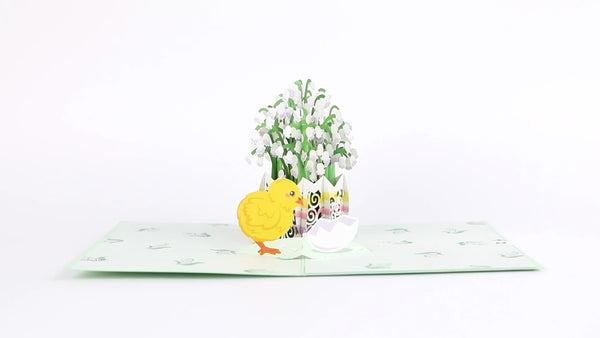 I Love Pop Easter Lily Of The Valley Pop-Up Card