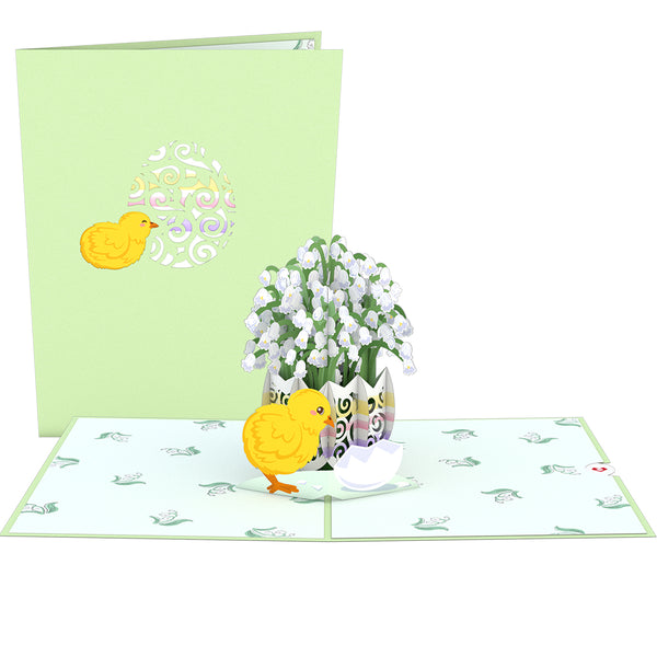 i love pop Easter Lily of the Valley Pop-Up Card