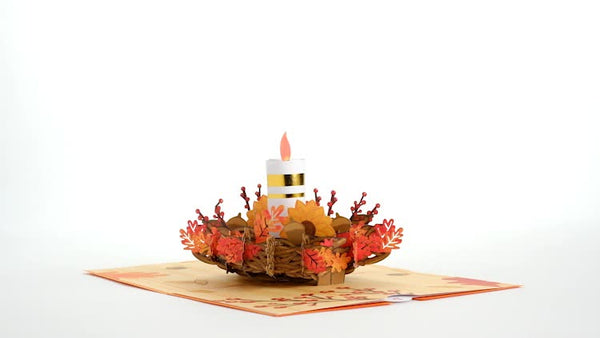 I Love Pop Fall Candle Pop-Up Card