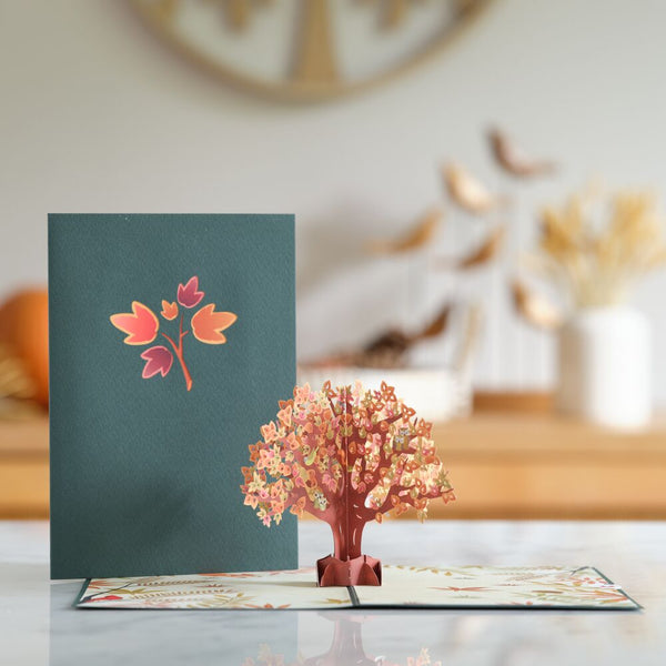i love pop Fall Woodland Animal Tree Pop-Up Card