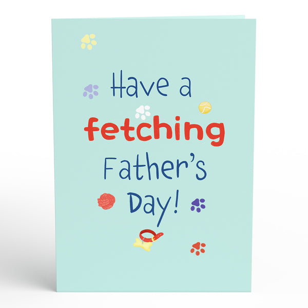 I Love Pop Fetching Father’s Day Dog Pop-Up Card