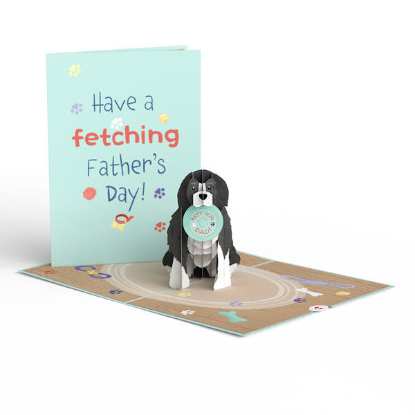 i love pop Fetching Father’s Day Dog Pop-Up Card