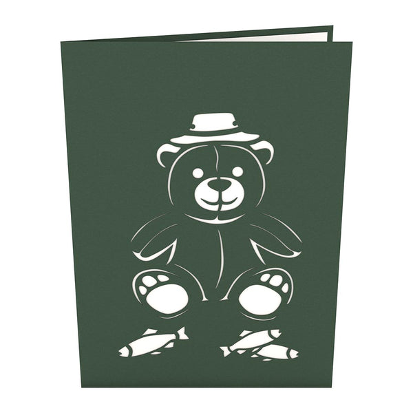 I Love Pop Fishing Bear Pop-Up Card