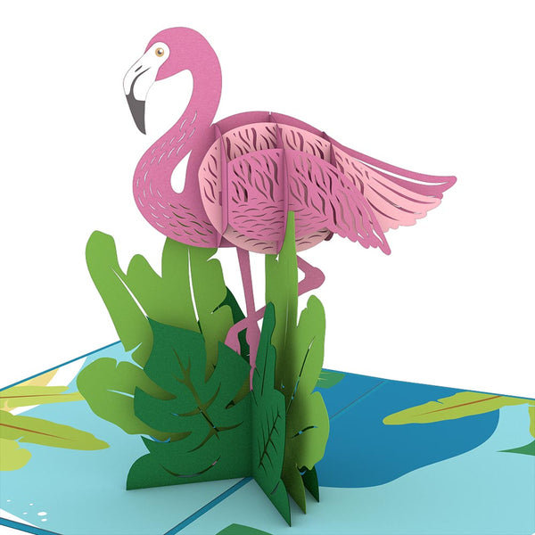 I Love Pop Flamingo Pop-Up Card