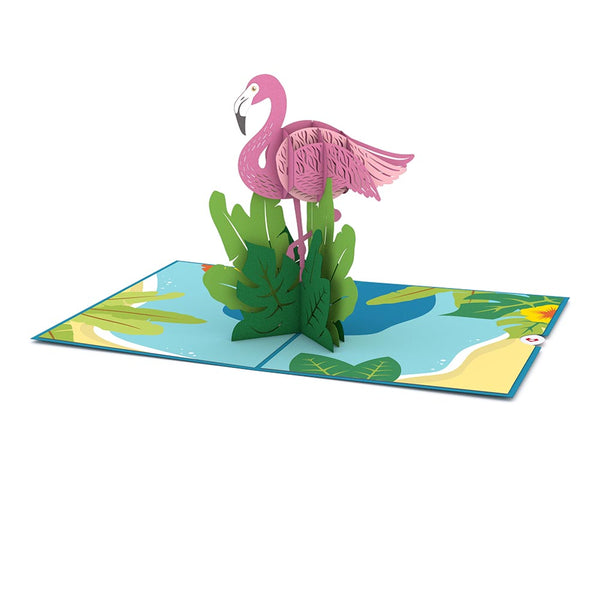 I Love Pop Flamingo Pop-Up Card
