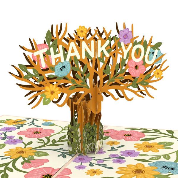 I Love Pop Floral Deer Thank You Pop-Up Card