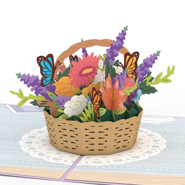 I Love Pop Flower Basket Pop-Up Card