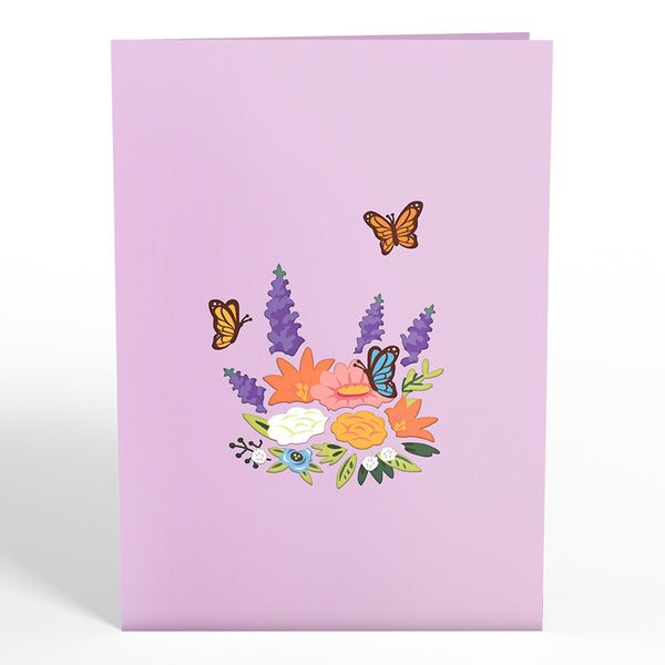 I Love Pop Flower Basket Pop-Up Card