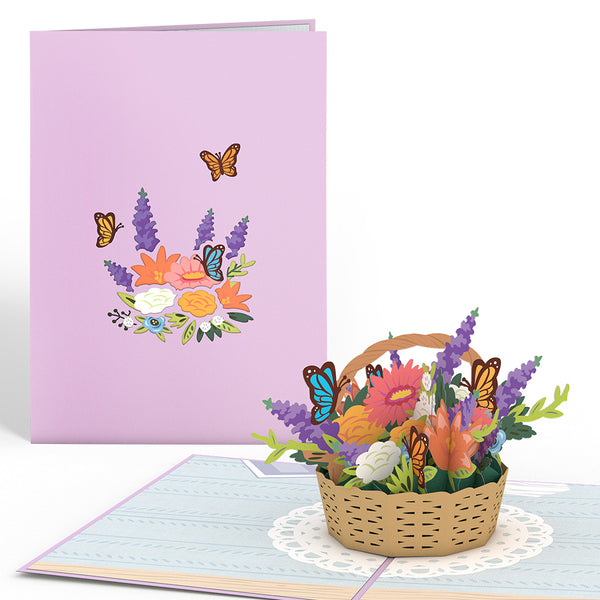 i love pop Flower Basket Pop-Up Card
