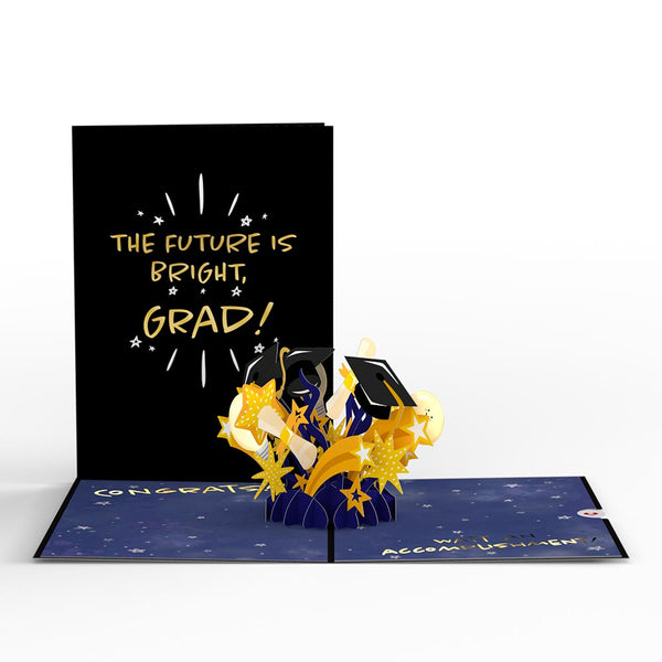 i love pop Future Is Bright Graduation Pop-Up Card