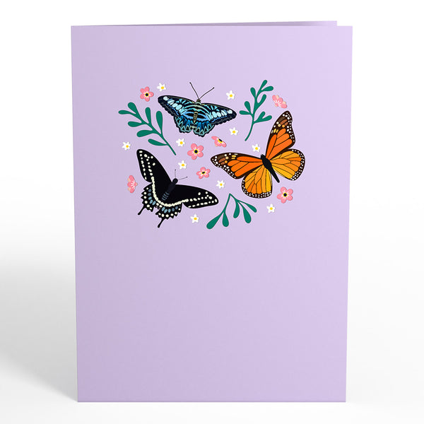 I Love Pop Garden Butterflies Pop-Up Card
