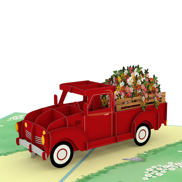 I Love Pop Garden Truck Pop-Up Card