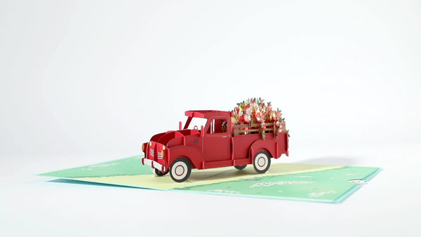 I Love Pop Garden Truck Pop-Up Card