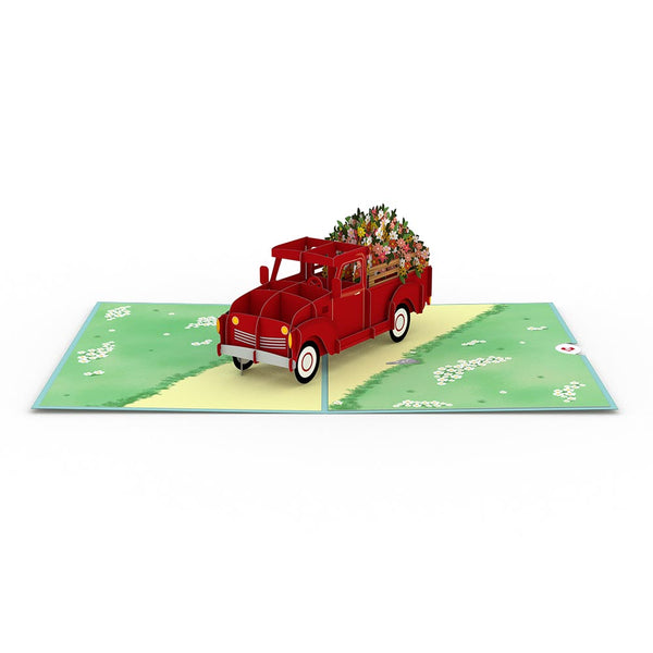 I Love Pop Garden Truck Pop-Up Card
