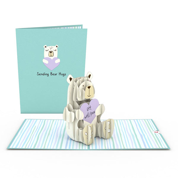 i love pop Get Well Bear Pop-Up Card