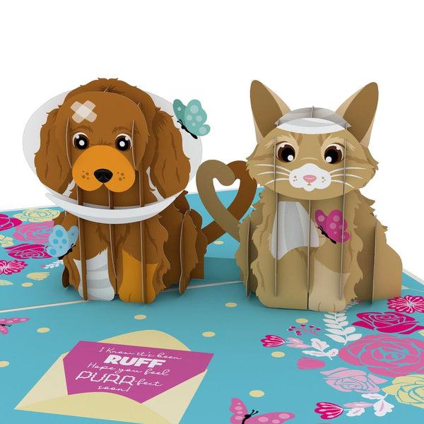 I Love Pop Get Well Soon Pets Pop-Up Card