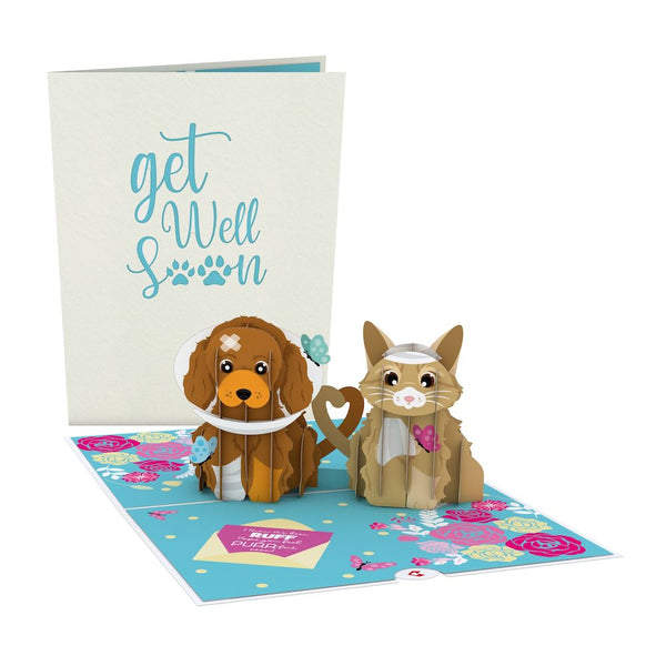 i love pop Get Well Soon Pets Pop-Up Card