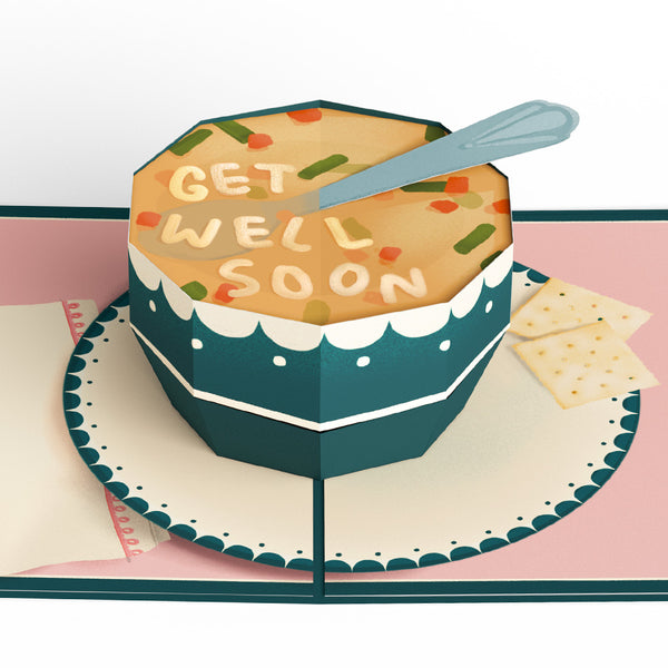 I Love Pop Get Well Soon Soup Pop-Up Card