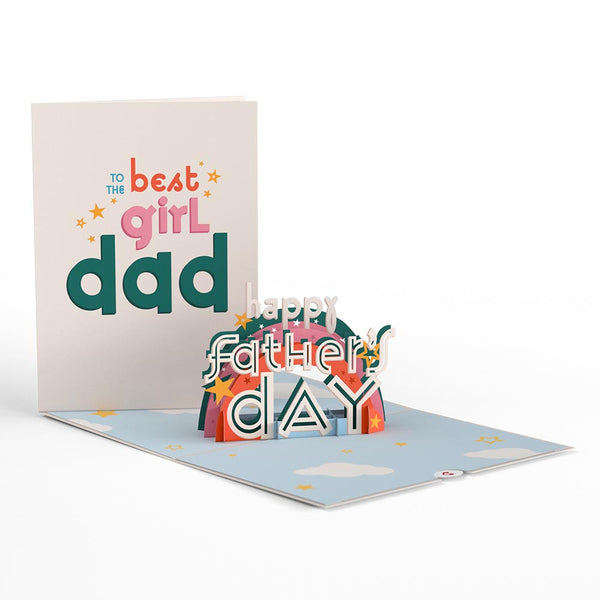 i love pop Girl Dad Father’s Day Pop-Up Card