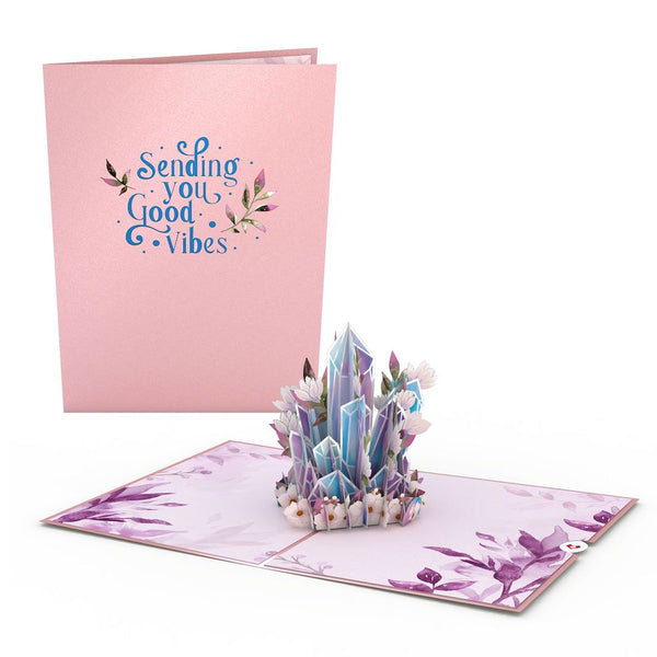i love pop Good Vibes Crystals Pop-Up Card