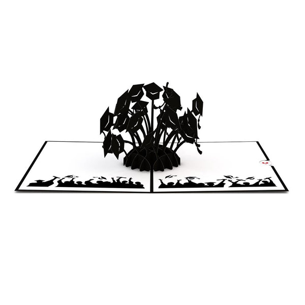 i love pop Graduation Hats Black Pop-Up Card