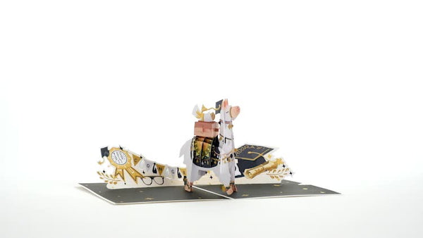 I Love Pop Graduation Llama Pop-Up Card