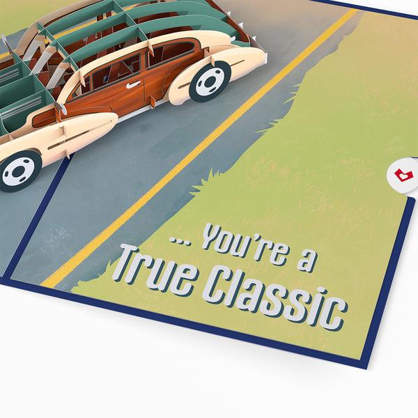 I Love Pop Grandpa Classic Car Pop-Up Card