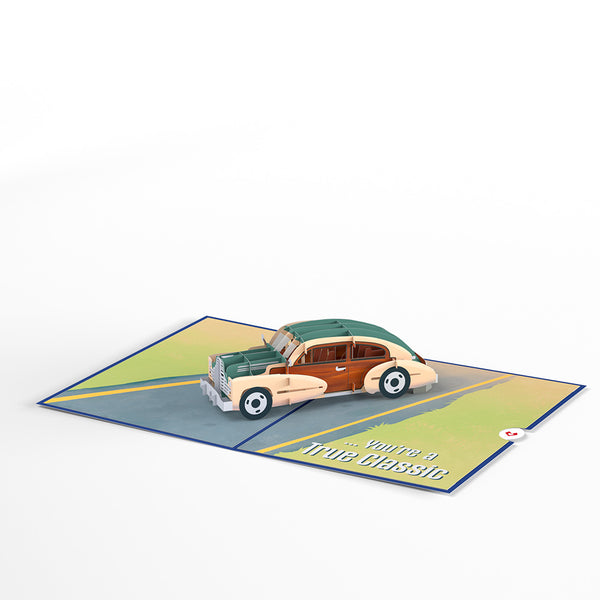 I Love Pop Grandpa Classic Car Pop-Up Card