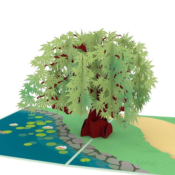 I Love Pop Green Maple Tree Pop-Up Card