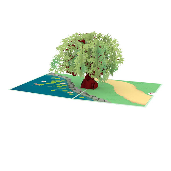 I Love Pop Green Maple Tree Pop-Up Card
