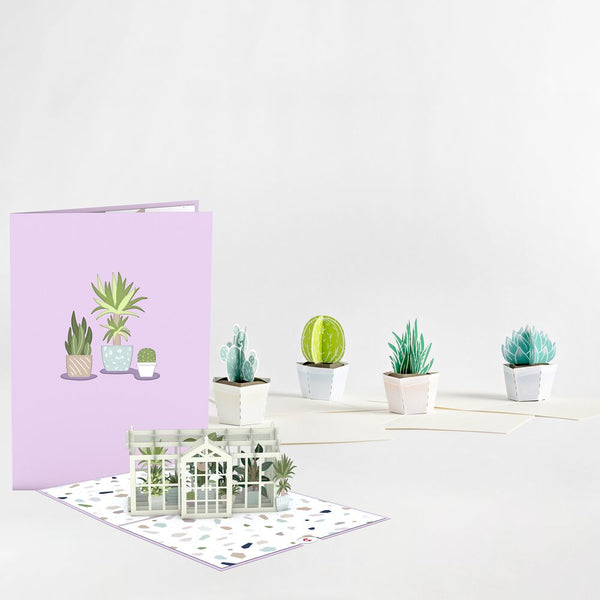 i love pop Greenhouse Card & Notecard 4-Pack Bundle