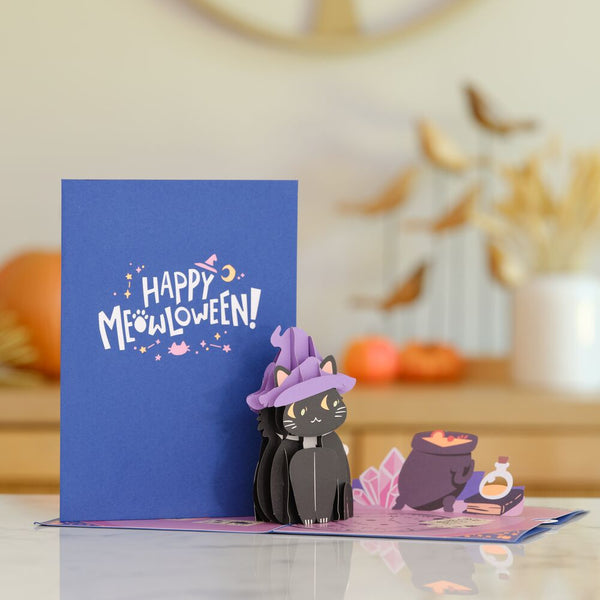 I Love Pop Halloween Cat Classic Pop-Up Card