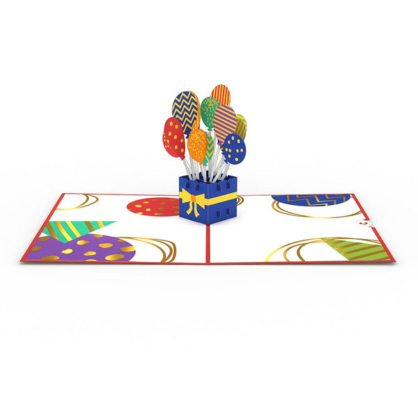 I Love Pop Happy Birthday Balloons Pop-up Card