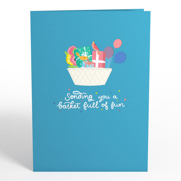 I Love Pop Happy Birthday Basket Pop-Up Card