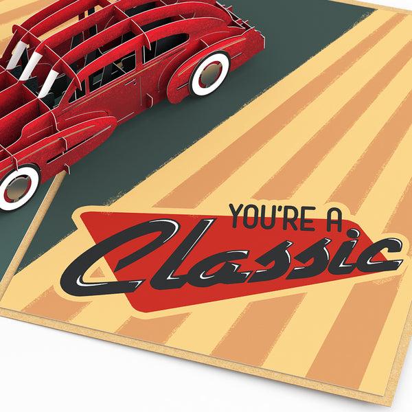 I Love Pop Happy Birthday Classic Car Pop-Up Card