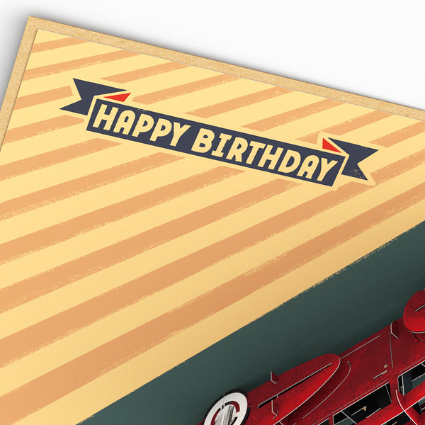 I Love Pop Happy Birthday Classic Car Pop-Up Card
