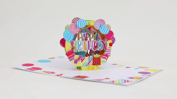 I Love Pop Happy Birthday Hooray Pop-Up Card
