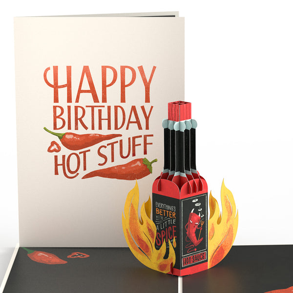i love pop Happy Birthday Hot Stuff Pop-Up Card