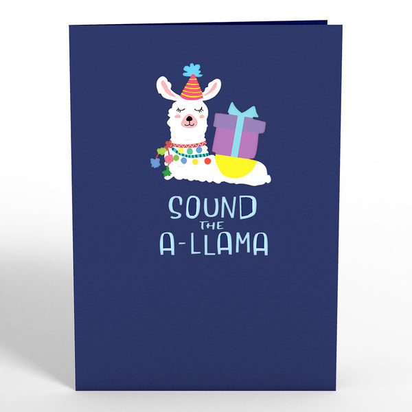 I Love Pop Happy Birthday Llama Pop-Up Card