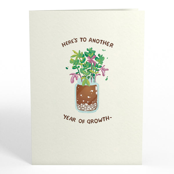 I Love Pop Happy Birthday Plants Pop-Up Card
