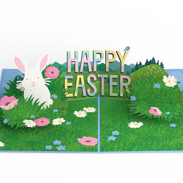 I Love Pop Happy Easter Spring Meadow Pop-Up Card